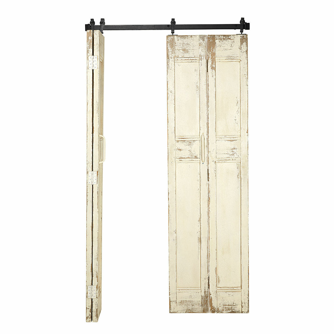 Porte pliante coulissante LOBERON Auberisse blanc vieilli — photo produit