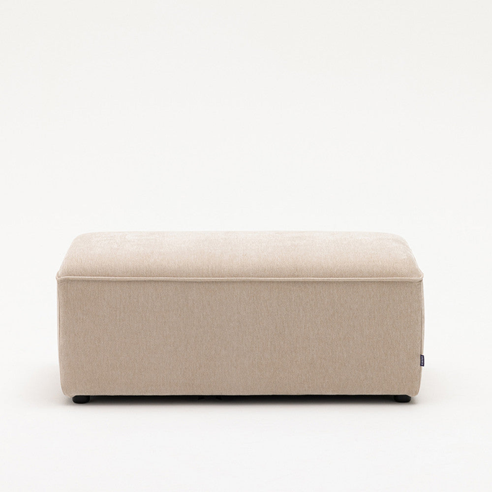 Pouf Drawer pour canapé modulable en tissu : Couleur - Ecru