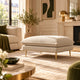 Pouf COSMOPOLITAN DESIGN Vienna en tissu structurel beige pieds doré
