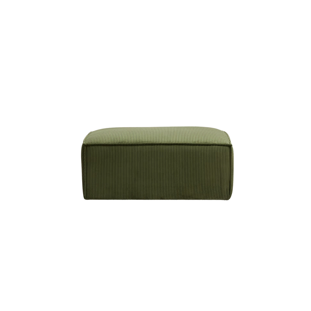 Pouf KAVE HOME Blok 150x70cm en velours côtelé vert