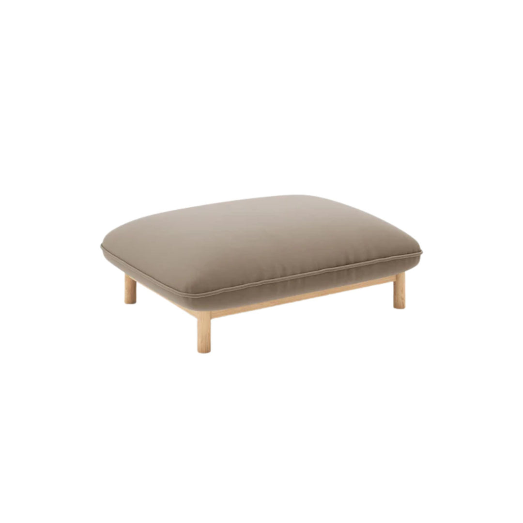 Pouf MICADONI Ada en velours marron clair 65x95cm