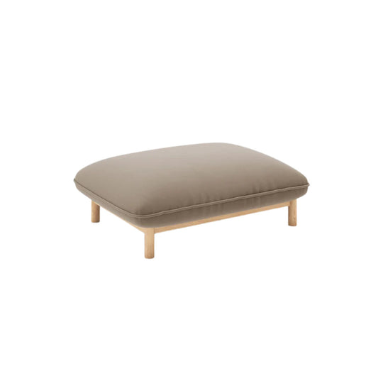 Pouf MICADONI Ada en velours marron clair 65x95cm