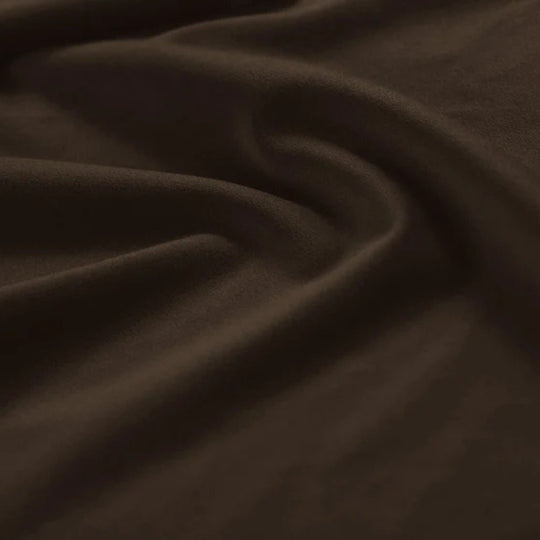 Pouf MICADONI Bellis en velours marron foncé
