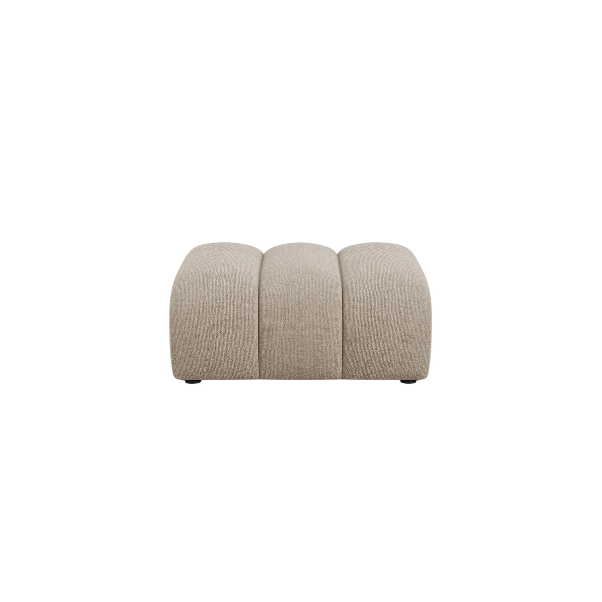 Pouf MICADONI Lupine en tissu chenille beige