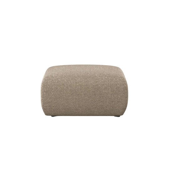 Pouf MICADONI Molino en tissu chenille beige foncé