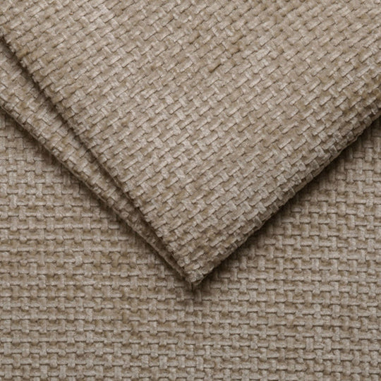 Pouf MICADONI Molino en tissu chenille beige foncé