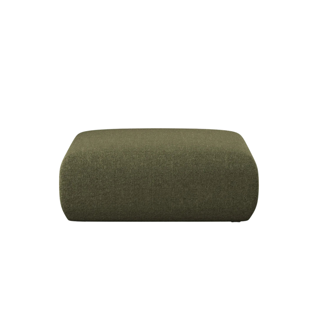 Pouf MICADONI Molino en tissu chenille vert
