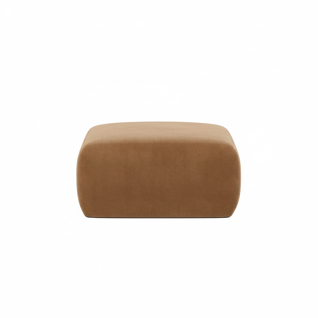Pouf MICADONI Molino en velours sable