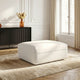 Pouf BOBOCHIC Luigi en tissu lisse beige — photo produit
