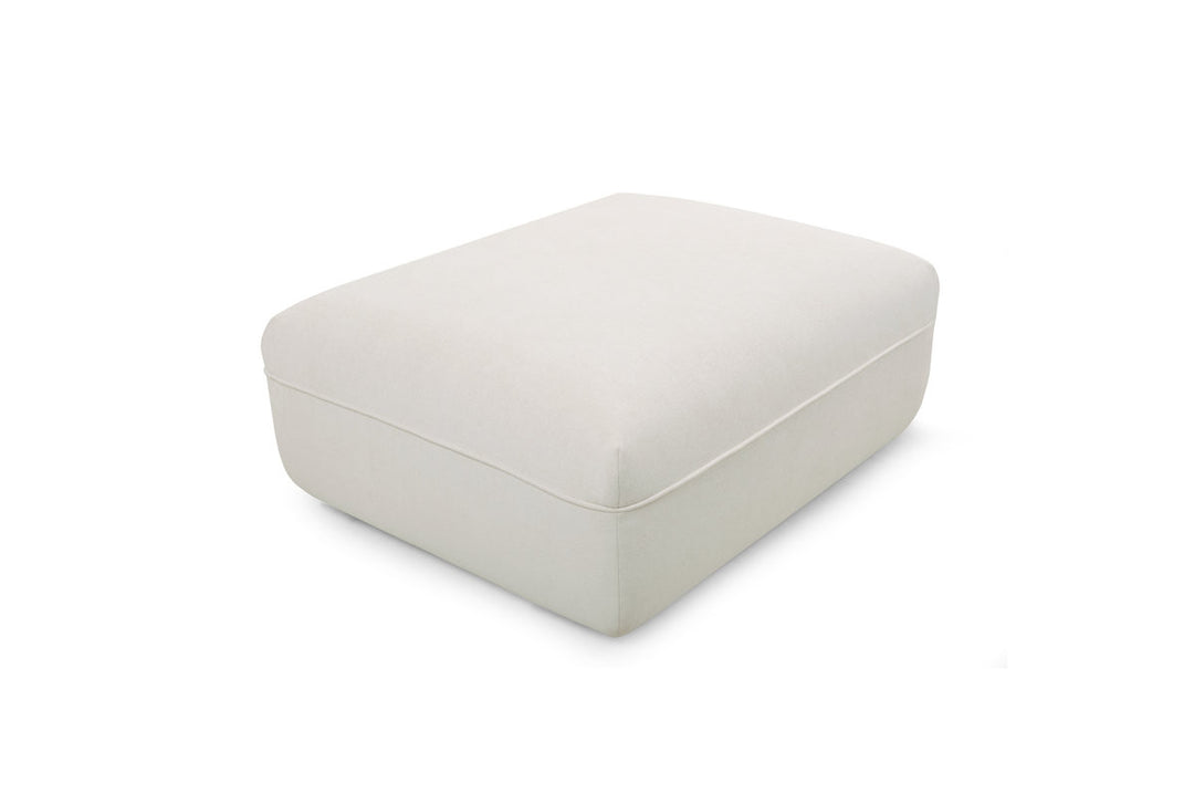 Pouf BOBOCHIC Luigi en tissu lisse beige — photo produit