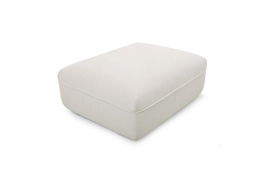 Pouf BOBOCHIC Luigi en tissu lisse beige — photo produit