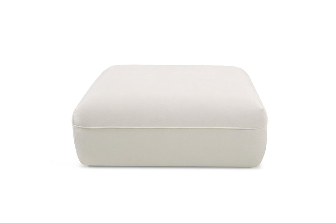 Pouf BOBOCHIC Luigi en tissu lisse beige — photo produit