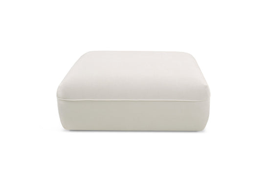 Pouf BOBOCHIC Luigi en tissu lisse beige — photo produit