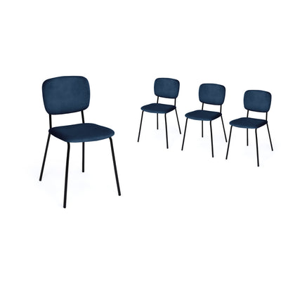 Lot de 4 chaises Clara Bleu