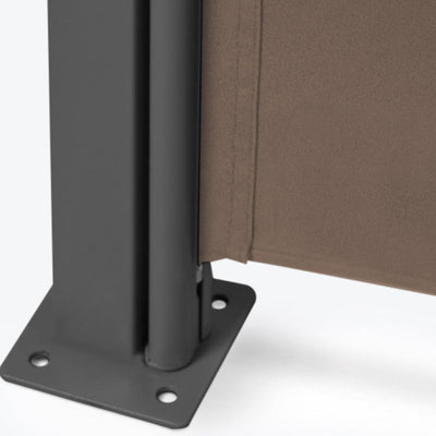 Paravent rétractable double premium taupe 1.6x2,5m