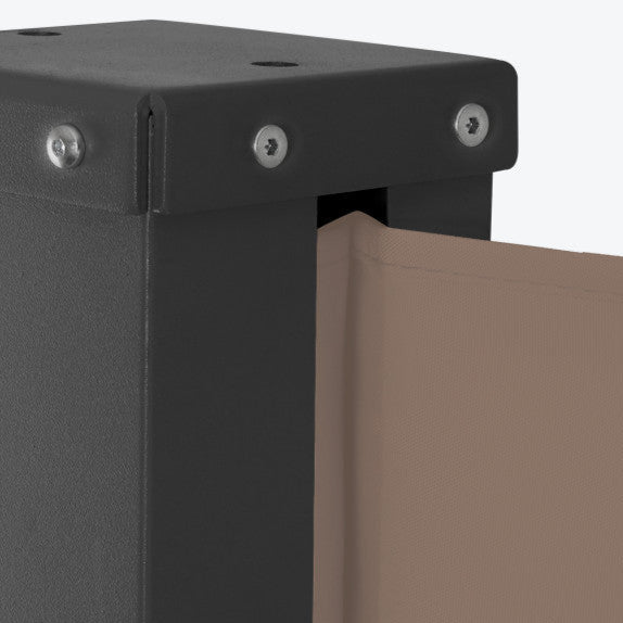 Paravent rétractable double premium taupe 1.6x2,5m