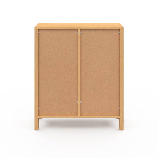 Buffet Eve 3 étagères et placard en cannage H80cm