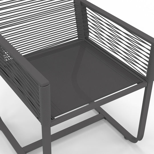 Lot de 2 chaises de jardin Varna grises