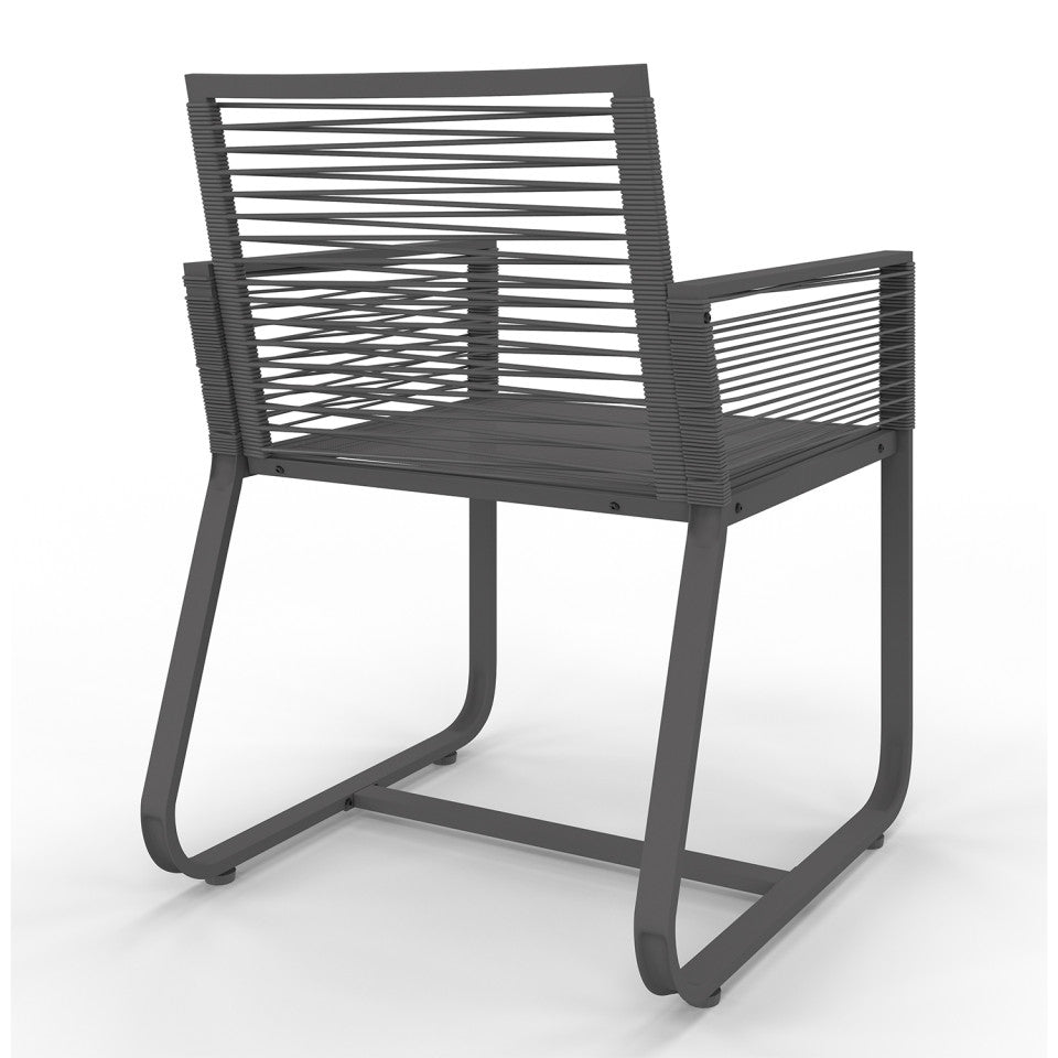 Lot de 2 chaises de jardin Varna grises