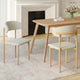 Lot de 6 chaises Callisto en tissu beige et pieds métal