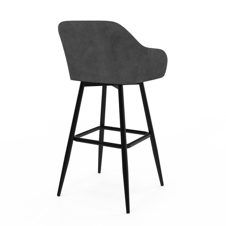 Lot de 2 tabourets Arriana Gris fonce