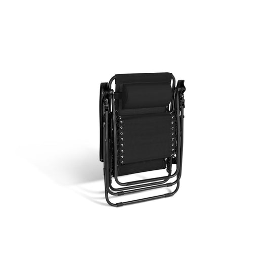 Lot de 2 fauteuils de jardin Relax inclinables noirs