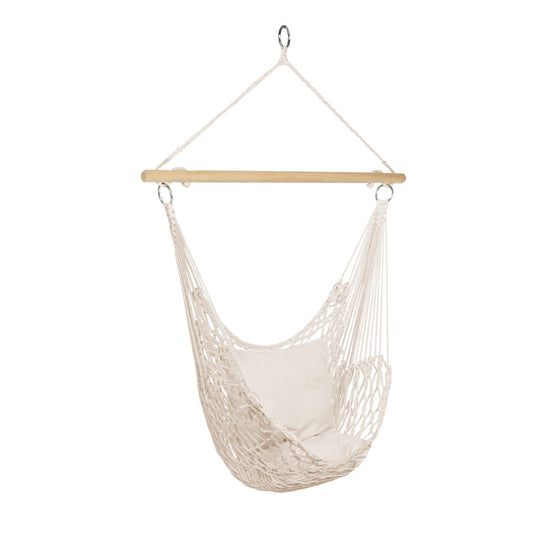 Hamac suspendu macramé avec coussin
