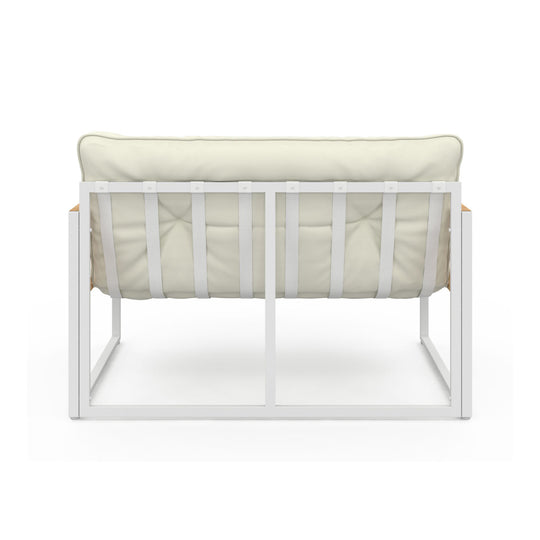 Salon de jardin 4 places Ozea blanc