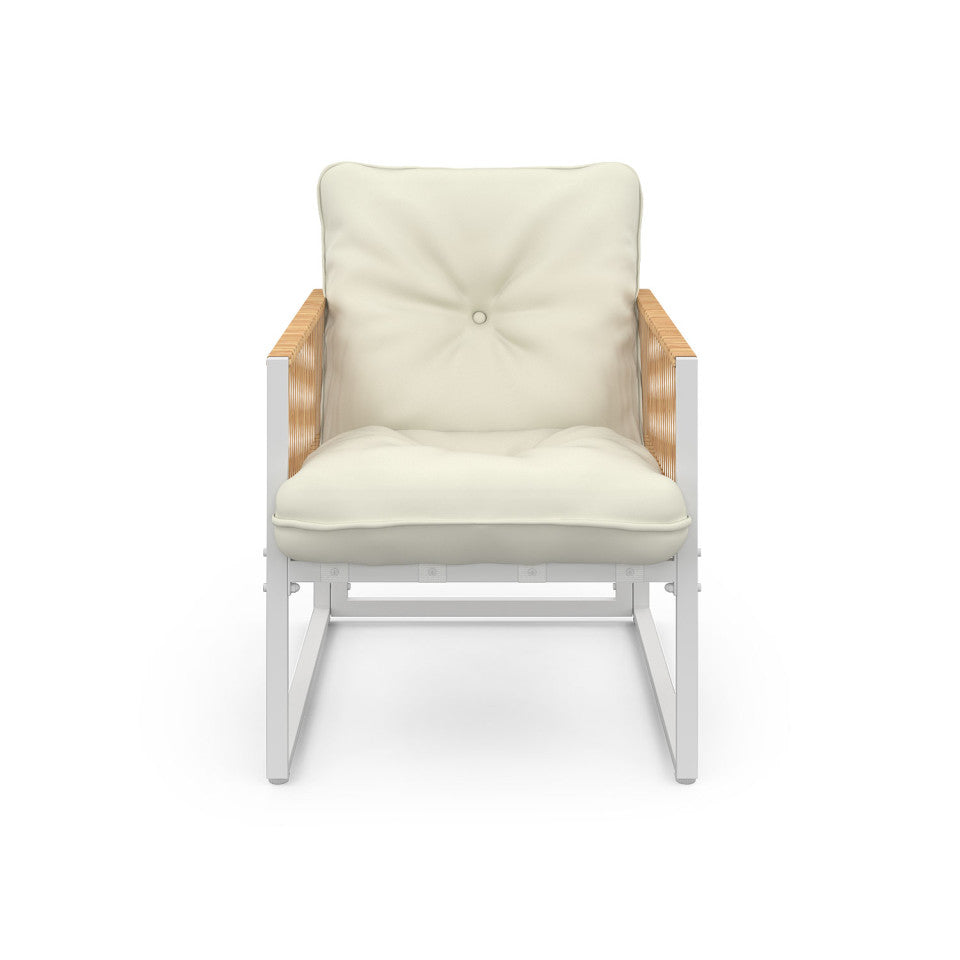 Salon de jardin 4 places Ozea blanc