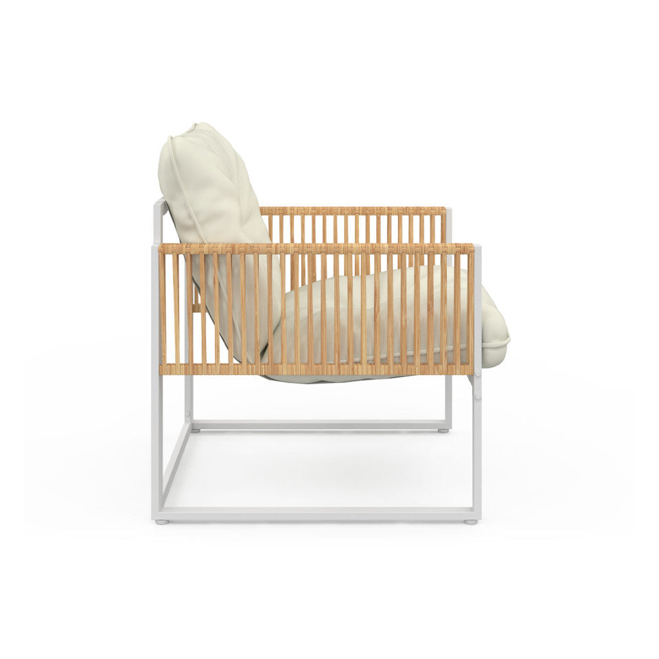Salon de jardin 4 places Ozea blanc