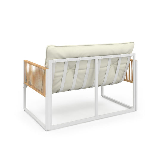 Salon de jardin 4 places Ozea blanc