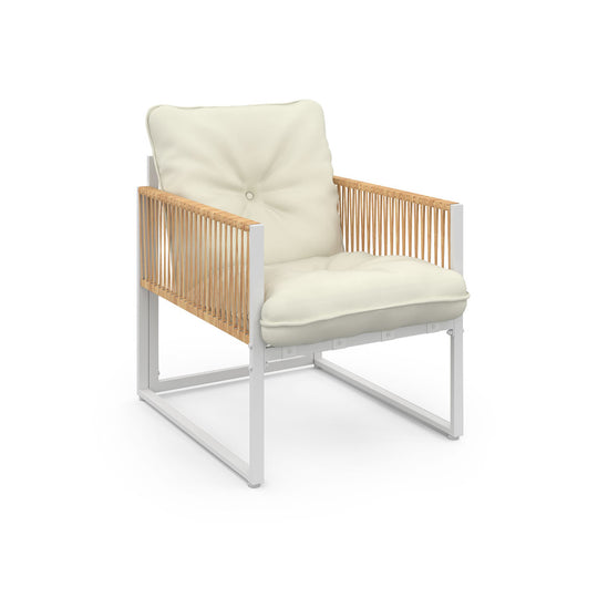 Salon de jardin 4 places Ozea blanc