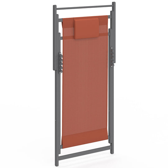 Lot de 2 chilienne en métal terracotta