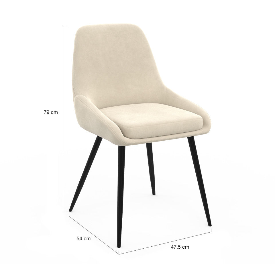 Lot de 4 chaises Olivia multicolore