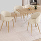 Lot de 4 chaises Léona en velours beige et pieds métal