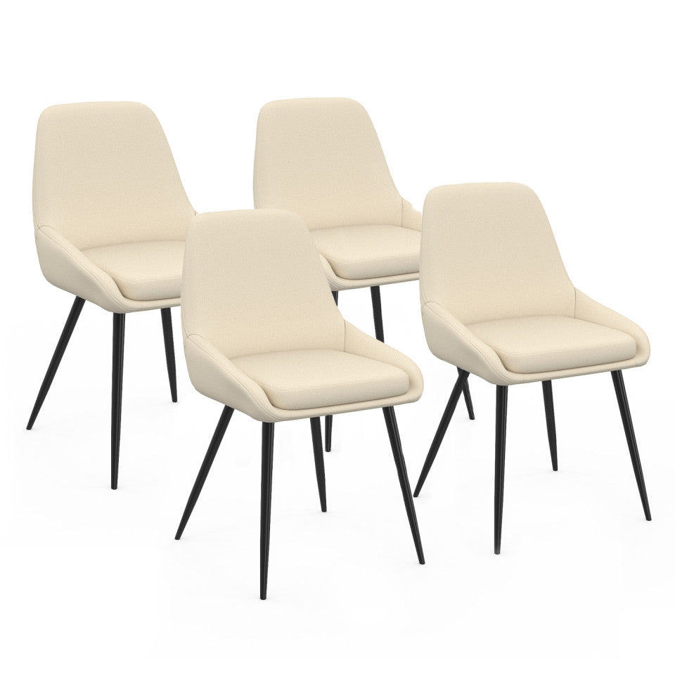 Lot de 4 chaises Ornella beige