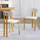 Lot de 2 ou 4 chaises Elsa en tissu beige et pieds métal
