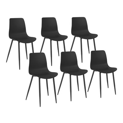 Lot de 6 chaises Nala noir