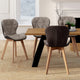Lot de 4 chaises Gladys taupe et marron