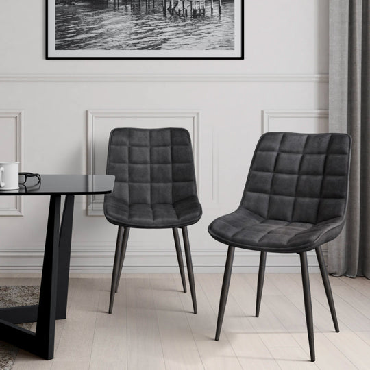 Lot de 2 chaises Melinda Gris foncé