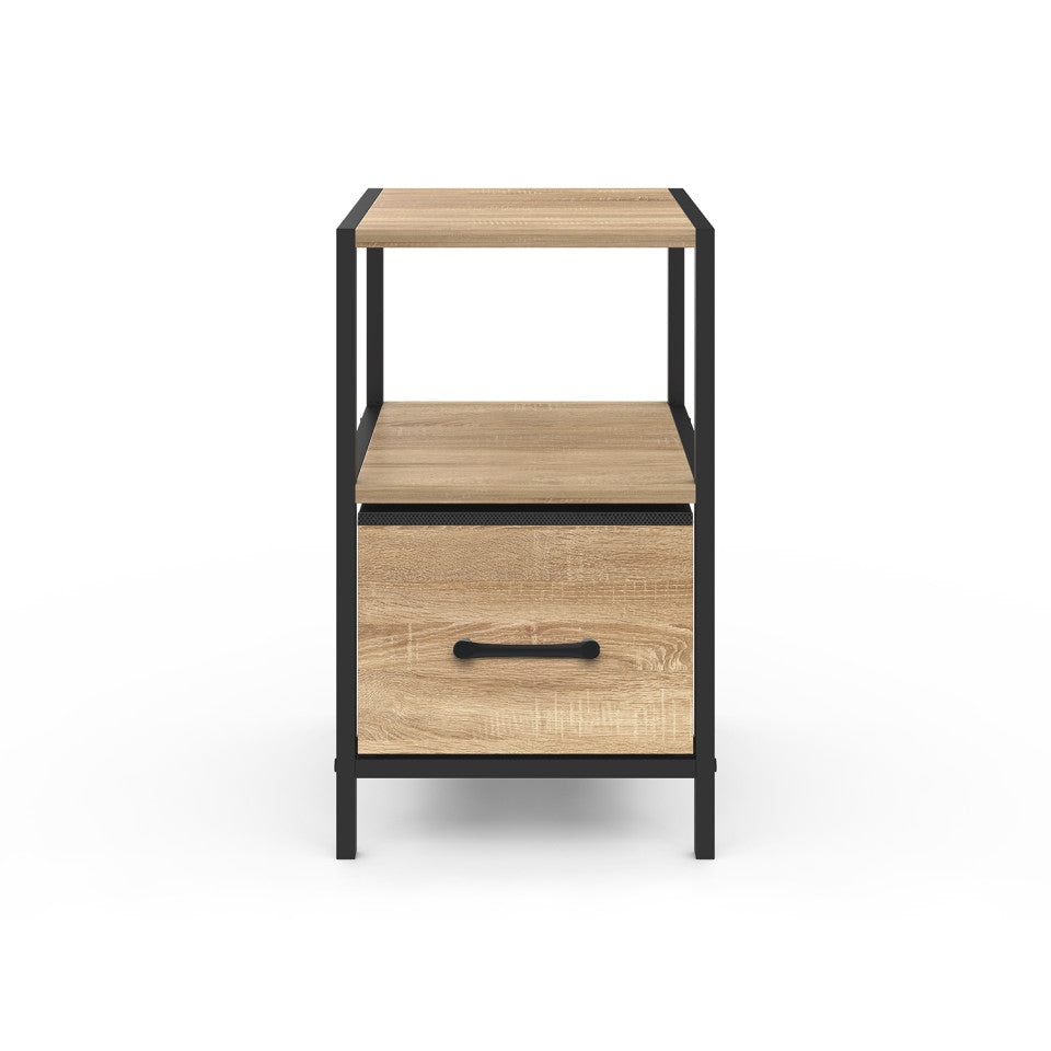 Lot de 2 tables de chevet IRIS – 1 tiroir + 1 niche