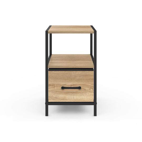 Lot de 2 tables de chevet IRIS – 1 tiroir + 1 niche