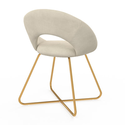 Lot de 2 Chaises Malone en velours creme