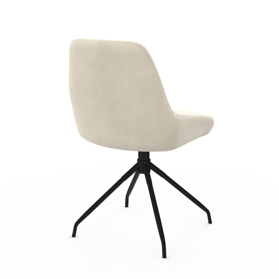 Lot de 2 chaises pivotantes Olivia creme