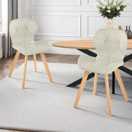 Lot de 2 chaises Gatsby beige