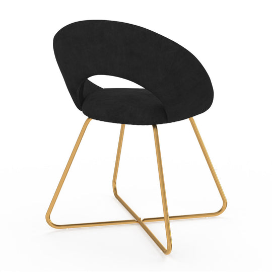 Lot de 2 Chaises Malone en velours Noir