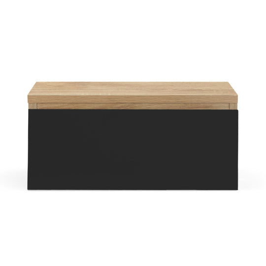 Lot de 2 tables de chevet  1 tiroir bois & noir suspendues TOM