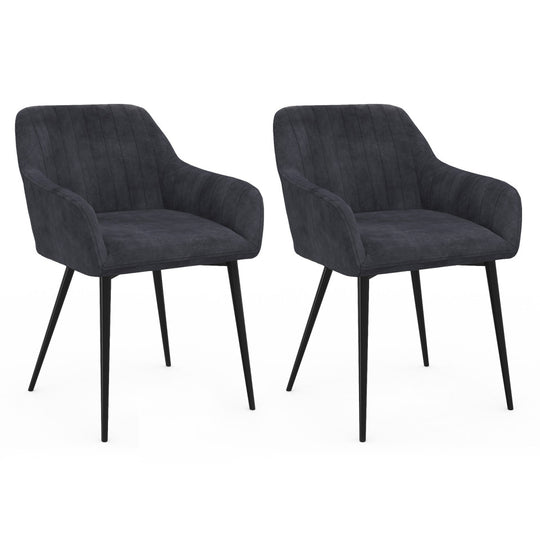 Lot de 2 chaises Arriana Gris fonce