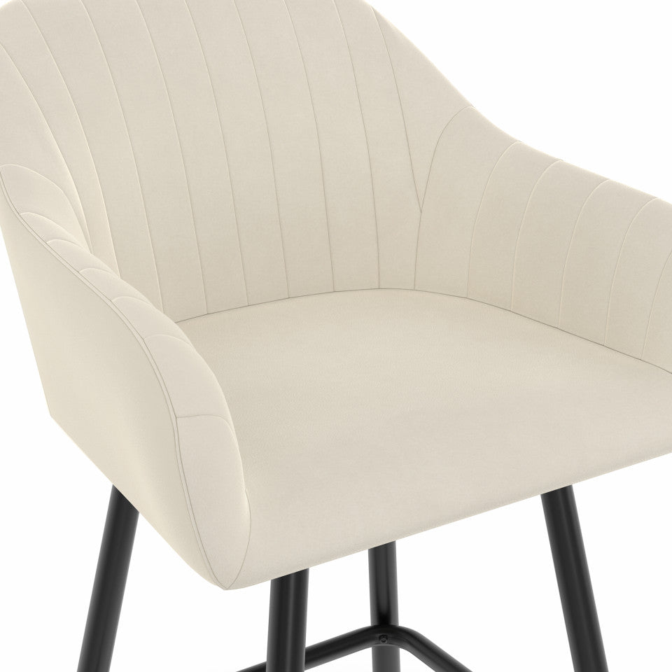 Lot de 2 tabourets Ariana beige