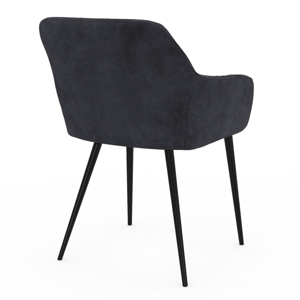 Lot de 2 chaises Arriana Gris fonce
